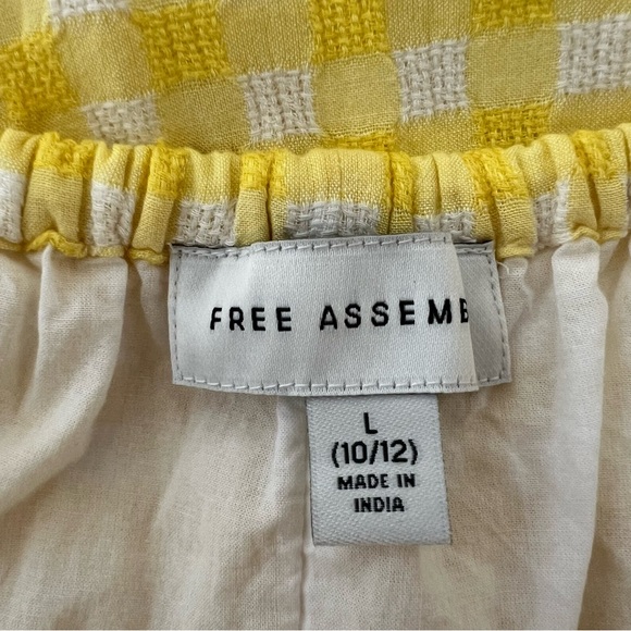 Free Assembly Yellow Gingham Midi Dress - Picture 6 of 7